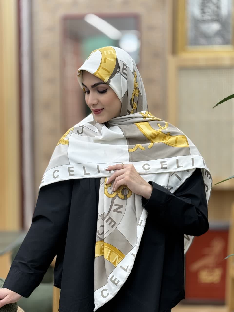 روسری ابریشم توییل-روسری مارک