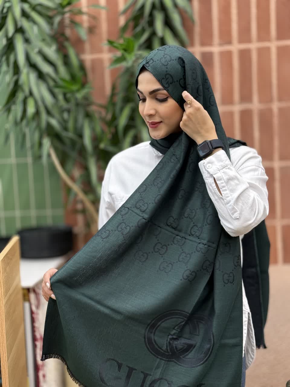 شال مارک-شال گوچی-شال سبز