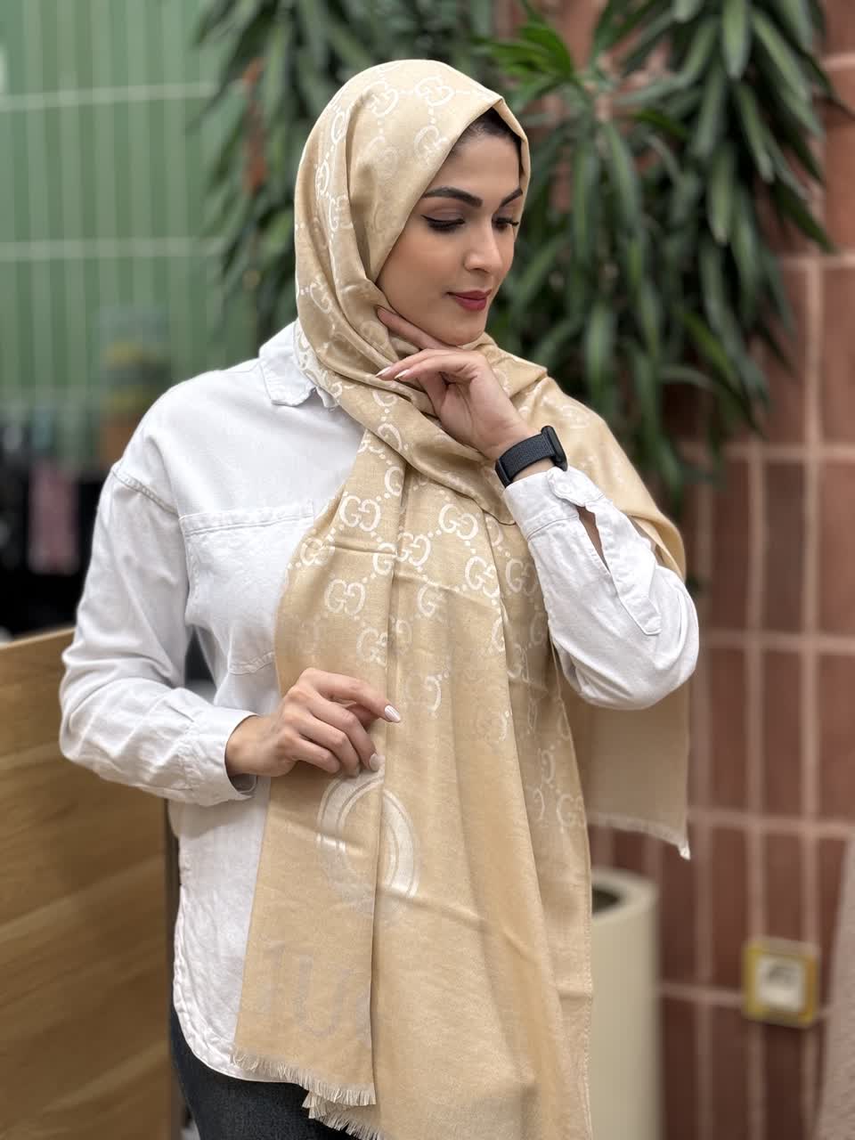 شال گوچی-شال مارک-شال نخودی
