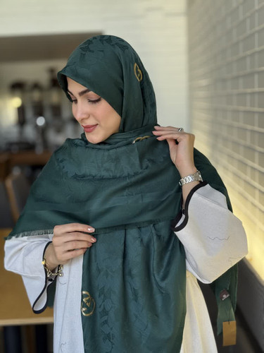 روسری طلاکوب-سبز
